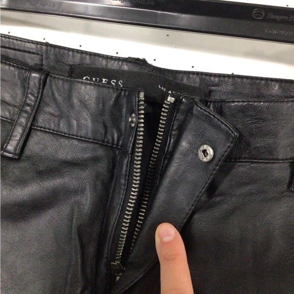 Guess Black Leather High Waist Shorts - Picture 8 of 10